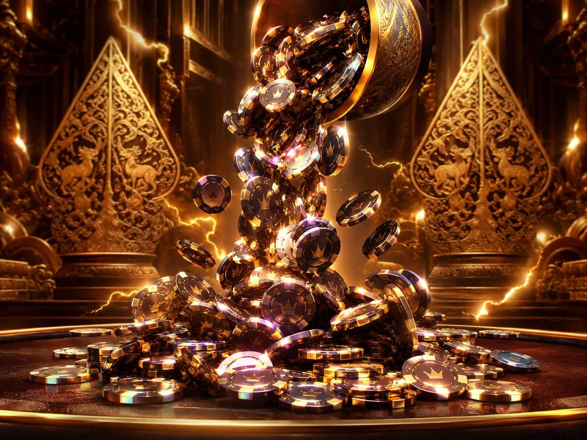 Ilustrasi tg3_hero_casino chips and golden casino — panduan Hadiah Togel Togel389